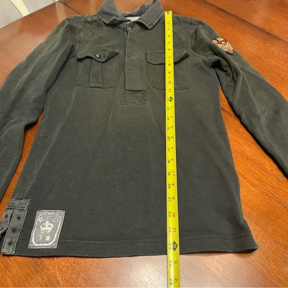 Ralph Lauren Rugby Shirt Womens Medium Polo 2004 Y2K Patch Embroidered RL VTG - Picture 10 of 13